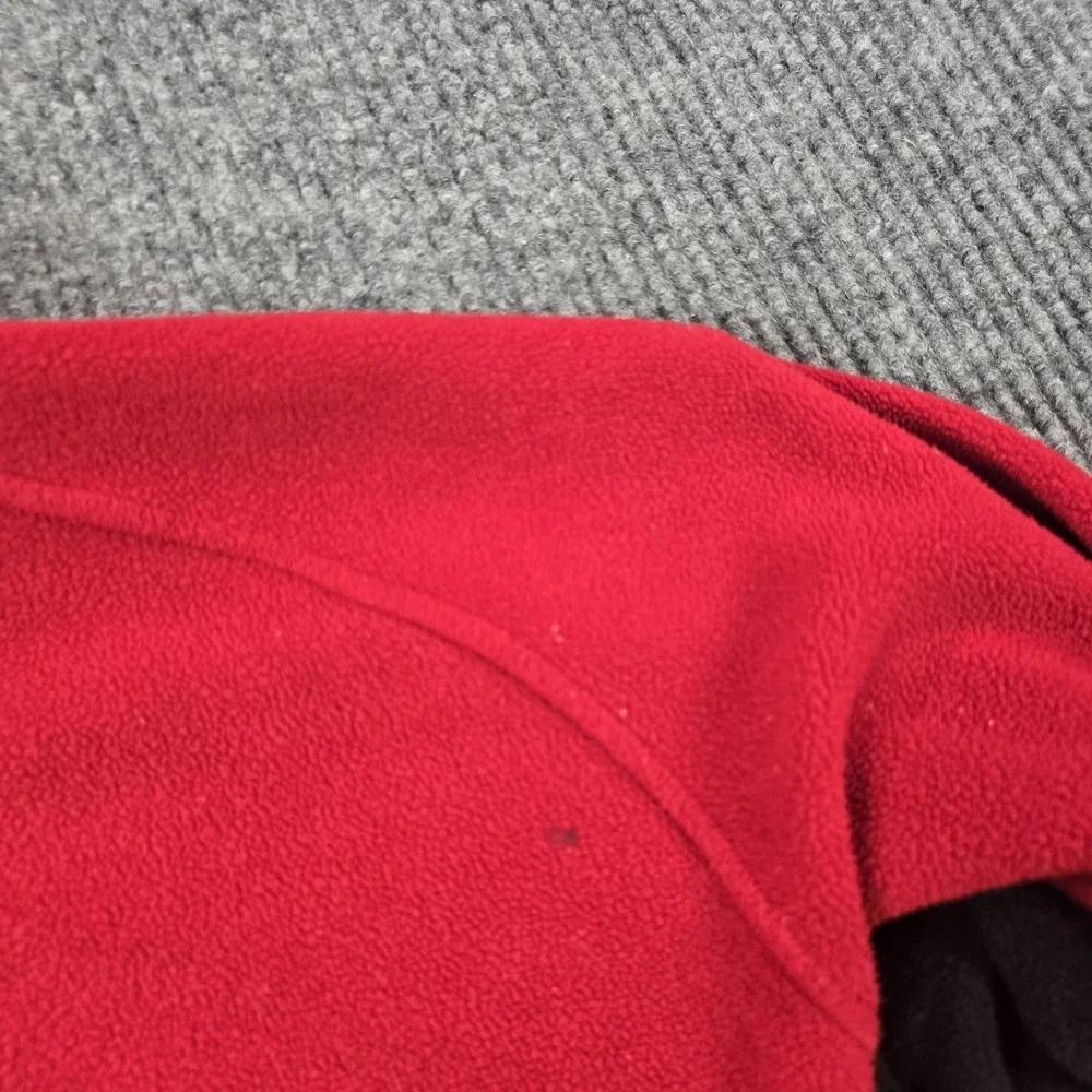Vintage The‎ North Face Jacket Mens Medium Red Black Fleece Full Zip Hiking